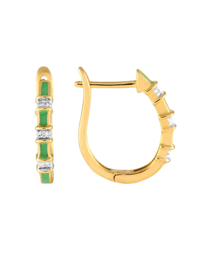 Diamond Select Cuts 14k 0.05 Ct. Tw. Diamond Huggie Earrings In Gold