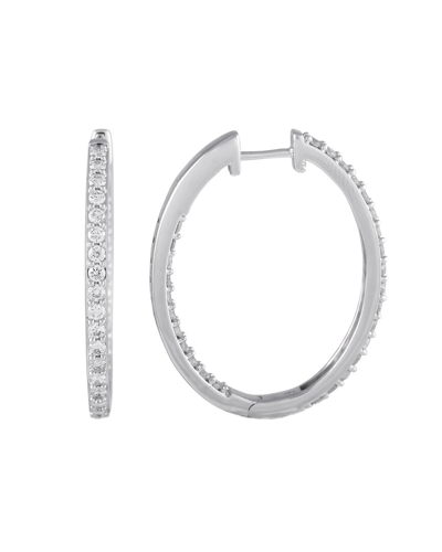Diamond Select Cuts 14k 1.50 Ct. Tw. Diamond Inside Out Hoops In Metallic
