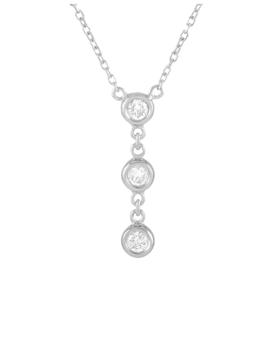 Diamond Select Cuts 14k 0.15 Ct. Tw. Diamond Necklace In Metallic