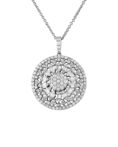 Diamond Select Cuts 14k 1.75 Ct. Tw. Diamond Pendant Necklace In Metallic