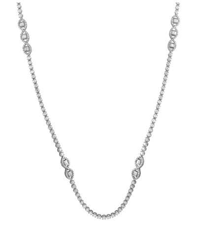 Diamond Select Cuts 18k 10.80 Ct. Tw. Diamond Necklace In Metallic