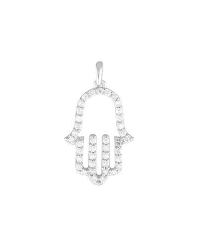 Diamond Select Cuts 14k 0.33 Ct. Tw. Diamond Hamsa Pendant In Metallic