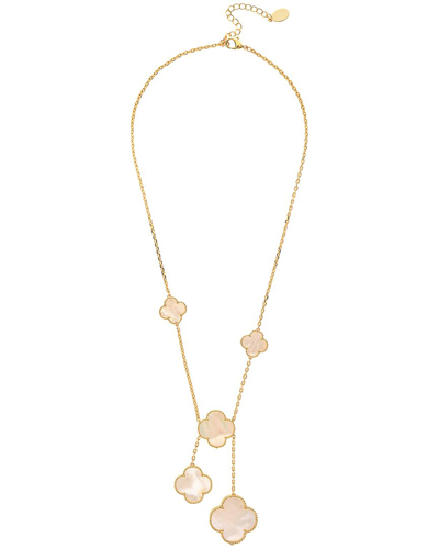 Rivka Friedman 18k Plated Pearl Statement Y Necklace In Gold