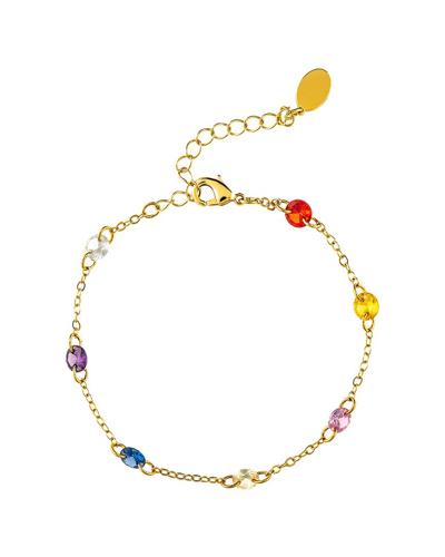 Rivka Friedman 18k Plated Cz Bracelet In Gold