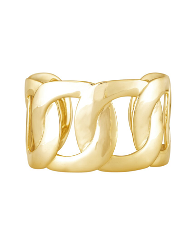 Rivka Friedman 18k Plated Motif Cuff Bracelet In Gold