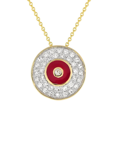 Diamond Select Cuts 14k 0.20 Ct. Tw. Diamond Disc Necklace In Gold