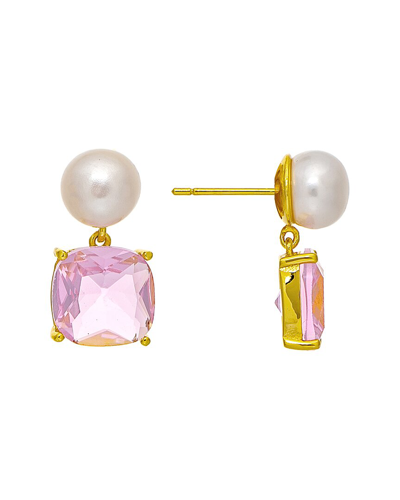 Rivka Friedman 18k Plated Cz Earrings In Gold