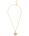 Rivka Friedman Satin Finish Large Clover Pendant Necklace