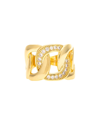 RIVKA FRIEDMAN RIVKA FRIEDMAN 18K PLATED CZ MOTIF RING