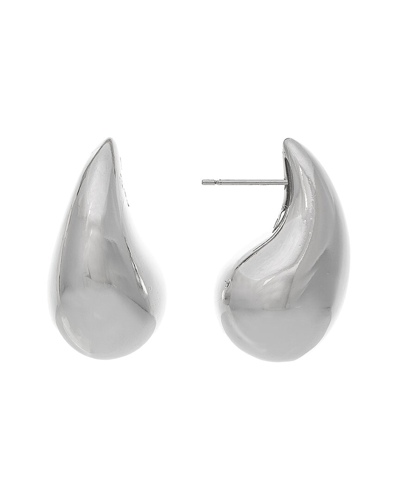 Rivka Friedman Rhodium Plated Earrings In Metallic