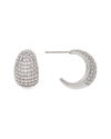 Rivka Friedman Rhodium Plated Cz Dangle Earrings