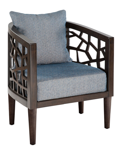 Ink+ivy Crackle Accent Chair In Blue