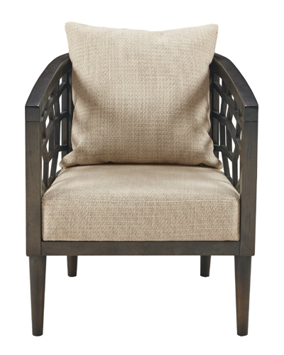 Ink+ivy Crackle Accent Chair In Brown