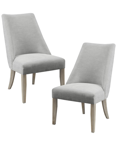 Martha Stewart Set Of 2 Winfield Upholstered Dining Chair In Grey