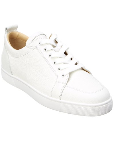 Christian Louboutin Rantulow Full-grain Leather Trainers In White