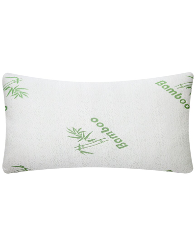 Fresh Fab Finds Bamboo Memory Foam Hypoallergenic Bed Pillow In White