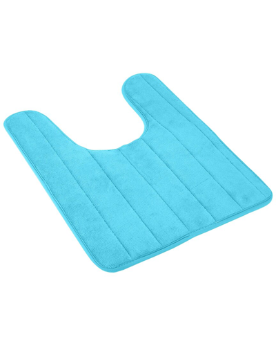 Fresh Fab Finds New Home Non-slip Velvet Bath Rug In Blue