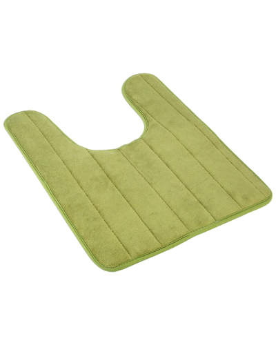 Fresh Fab Finds New Home Non-slip Velvet Bath Rug In Green