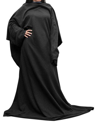 Fresh Fab Finds Wearable Fleece Blanket With Sleeves In Black