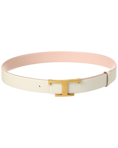 Tod's Leather Belt In White