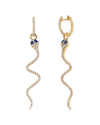 Sabrina Designs 14k 0.59 Ct. Tw. Diamond & Sapphire Snake Dangle Earrings