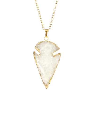 Eye Candy La Drusy Arrowhead Necklace