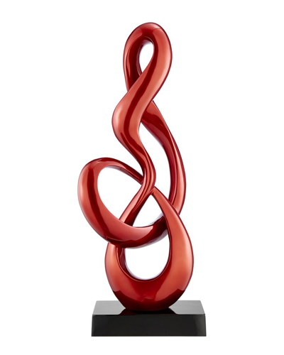 Finesse Decor Antilia Treble Abstract Sculpture In Red