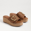 Sam Edelman Celia Platform Slide Sandal In Brown