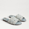 SAM EDELMAN SAM EDELMAN BAY FRAY SLIDE SANDAL ROBIN EGG BLUE FABRIC