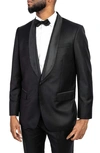 9tofive Solid Wool Blend Dinner Jacket In Black