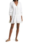VERONICA BEARD DAEJA EMBROIDERED COTTON COVER-UP DRESS