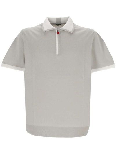 Kiton T-shirts And Polos In Bianco/perla