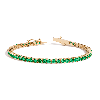 Aurate New York Lab Grown 6ct Emerald Tennis Bracelet In Yellow