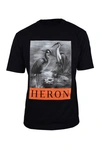 Heron Preston Heron Print Cotton Jersey T-shirt In Black