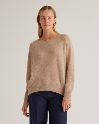 Quince Women's Mongolian Cashmere Boatneck Sweater In Oatmeal