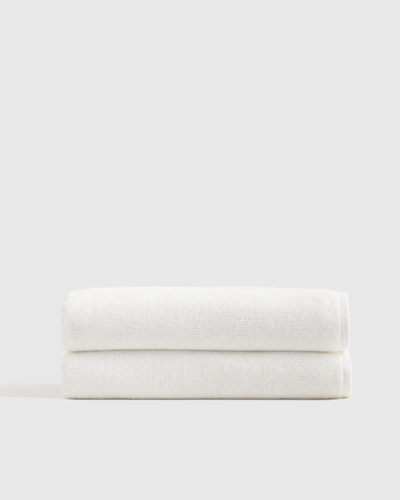Quince Ribbed Quick Dry Bath Sheet In White