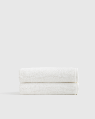 Quince Ribbed Quick Dry Bath Towel In White