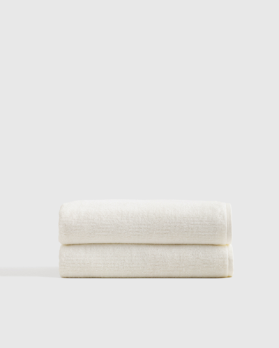 Quince Ribbed Quick Dry Bath Towel In Ivory