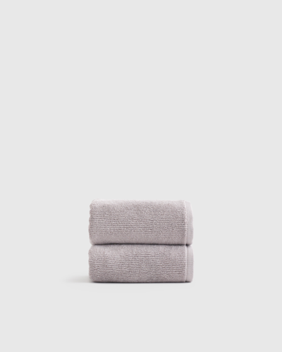 Quince Ribbed Quick Dry Hand Towel In Grey