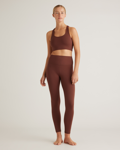 Quince Women's Ultra-form Scoop Neck Longline Bra In Chocolate