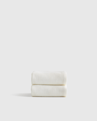 Quince Waffle Terry Hand Towel In Ivory