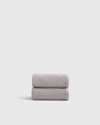 Quince Waffle Terry Hand Towel In Grey