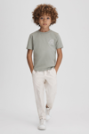 Reiss Kids' Jude - Pistachio Senior Cotton Crew Neck T-shirt, Age 3-4 Years