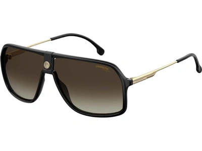 Carrera Unisex 1019/s Black Frame Brown Gradient Lenses Aviator Sunglasses