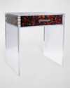 Port 68 Milan Tortoise Tray Top End Table In White