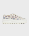 Gucci Treck Multicolor Gg Platform Sneakers In Multi Sugar