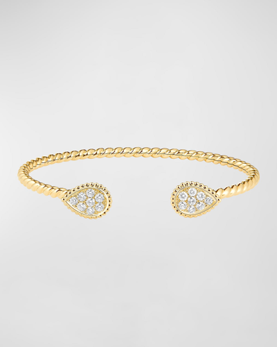 Boucheron Serpent Boheme Small 2-motif Diamond Bracelet In Gold