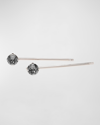 L Erickson Little Gem Bobby Pin In Black Diamond/sil