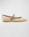 Marc Fisher Ltd Lailah Woven Mary Jane Flat In Medium Natural