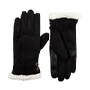 Isotoner Women's Microsuede Touchscreen Gloves In Black In Black